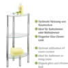 Eckregal Yago 3 Ablagen aus Edelstahl & Glas WENKO