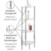Eckregal Yago 4 Ablagen aus Edelstahl & Glas WENKO