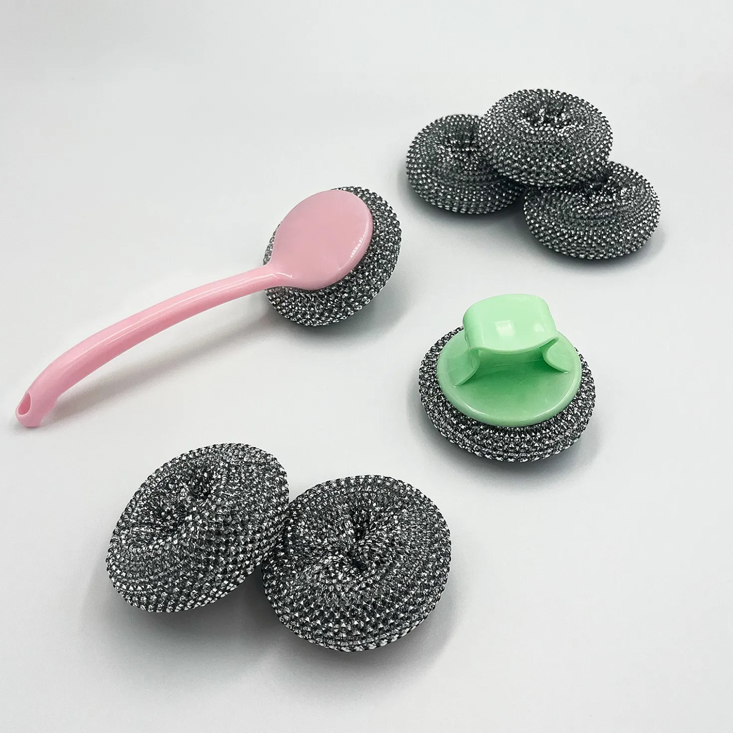 Edelstahlschwämme mit Griff 10er-Set Clarsen