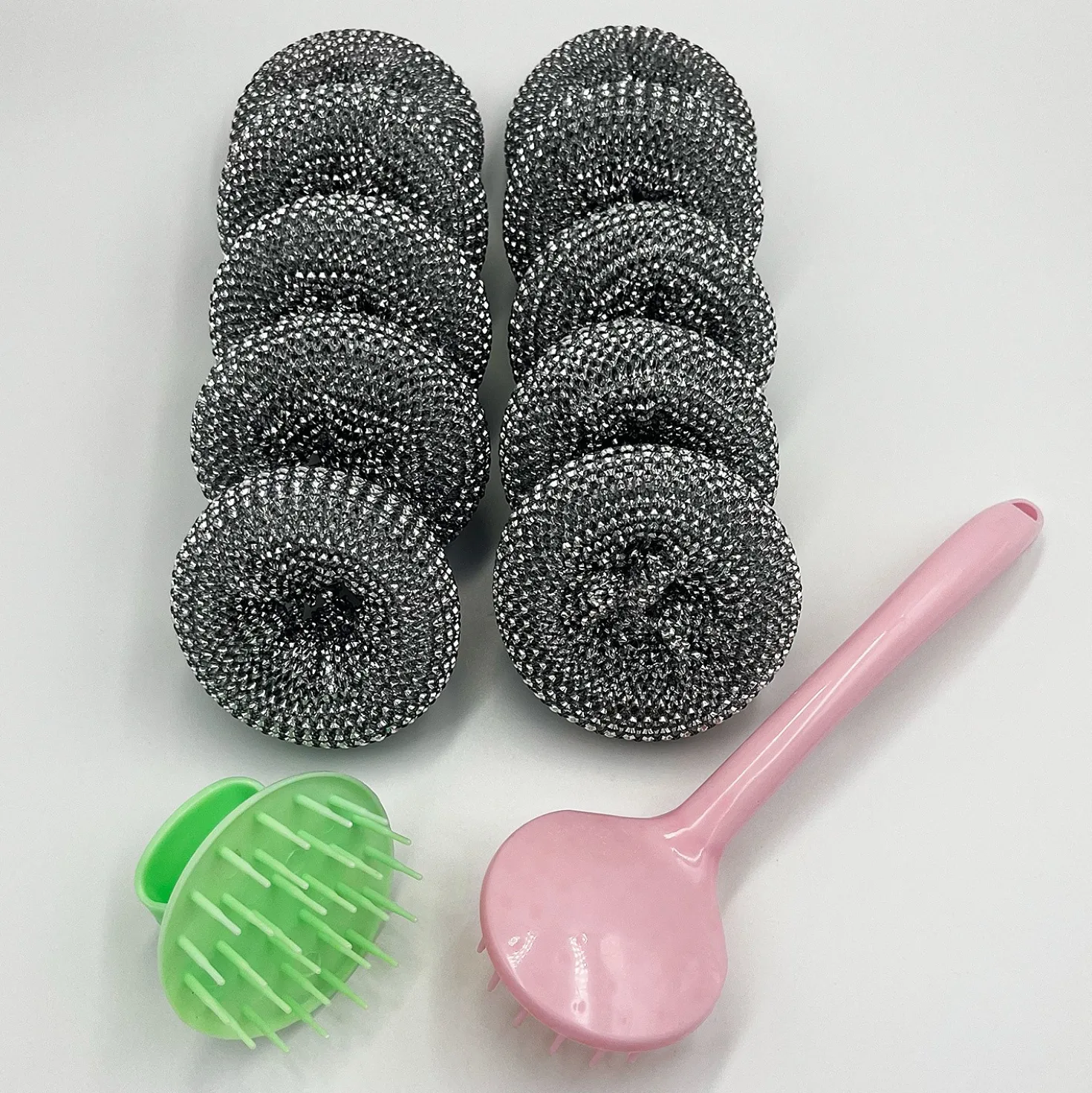 Edelstahlschwämme mit Griff 10er-Set Clarsen
