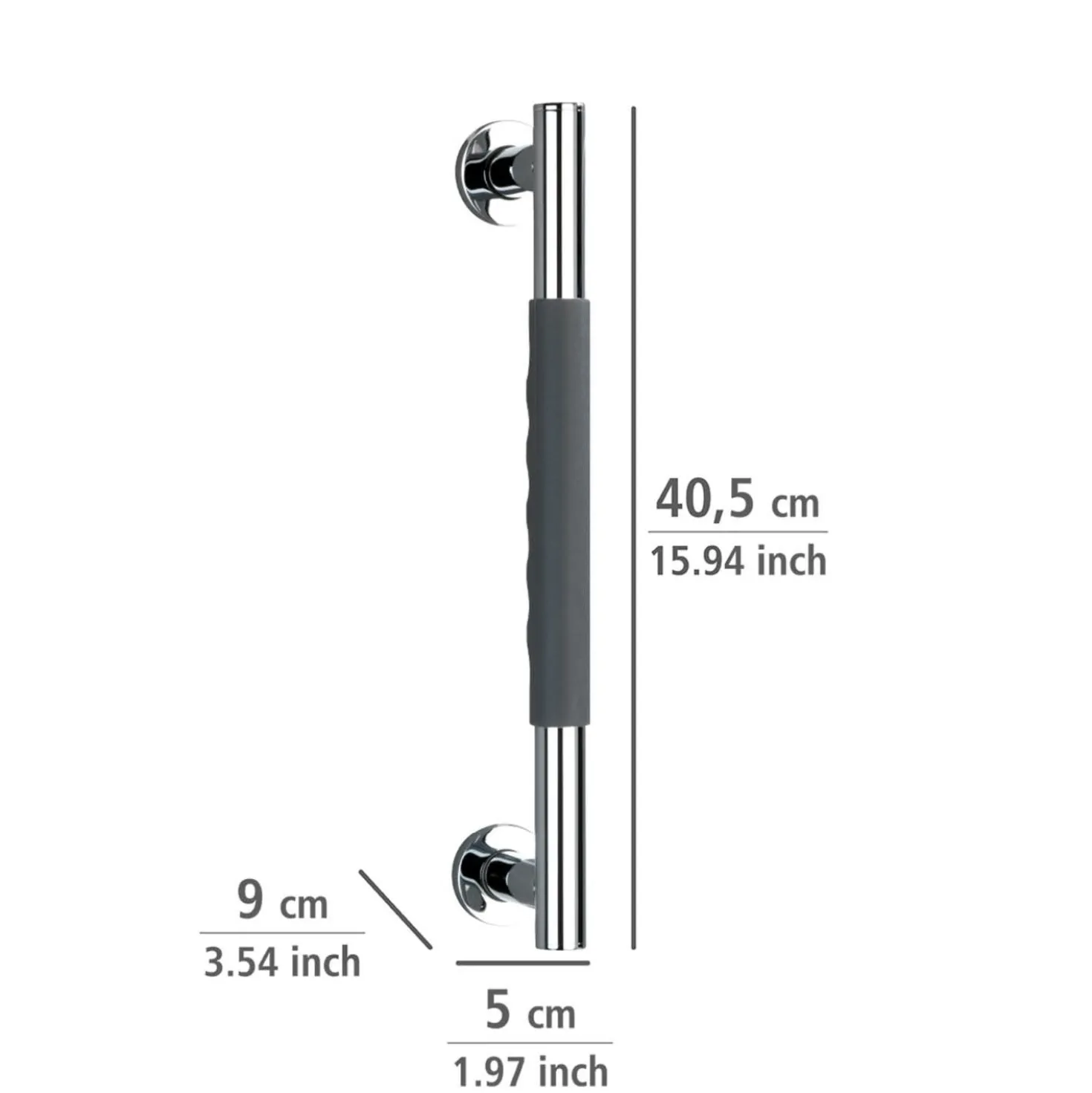 Edelstahl Wandhaltegriff „Secura“ 40,5 cm WENKO