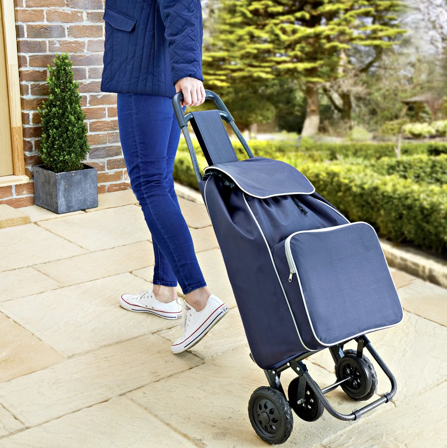 Einkaufstrolley mit XL Tasche und Thermovortasche