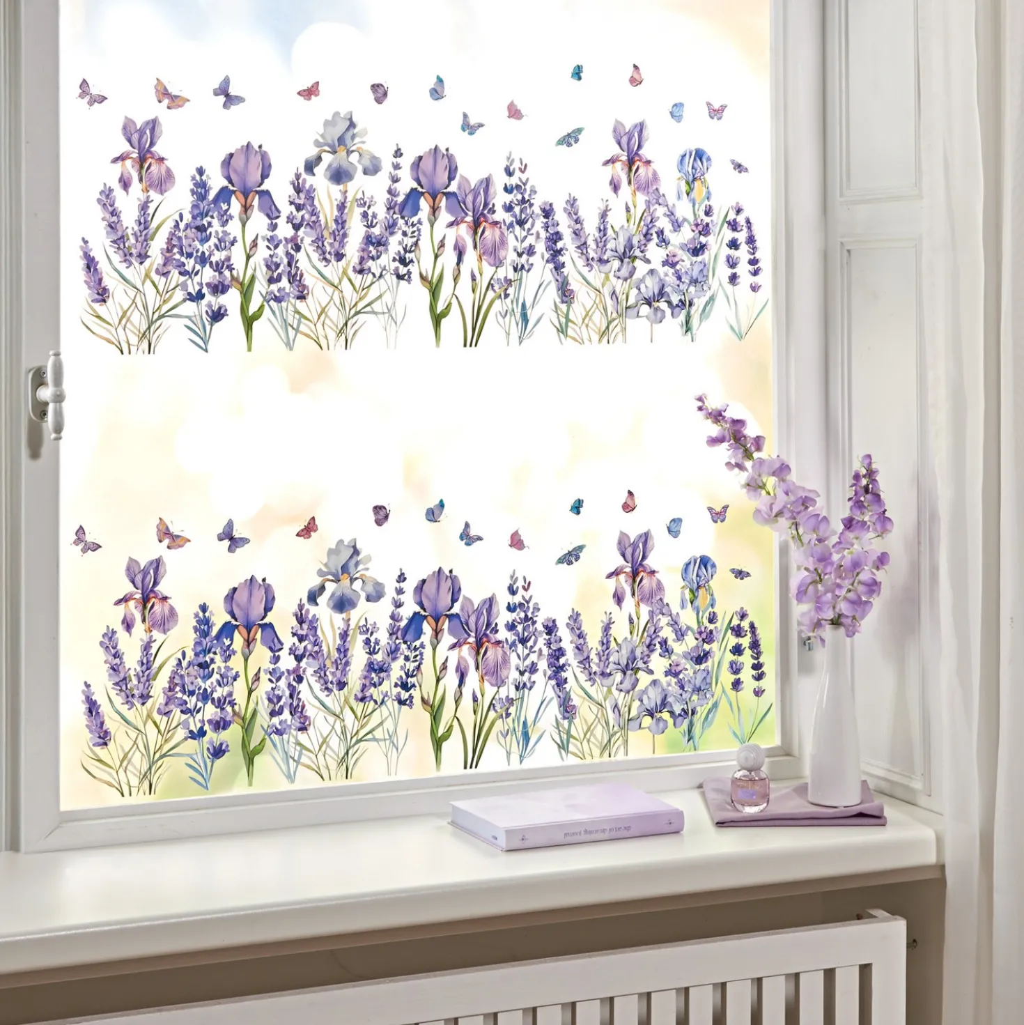 Fensterbild "Lavendel" selbstklebend 2er-Set Eldo