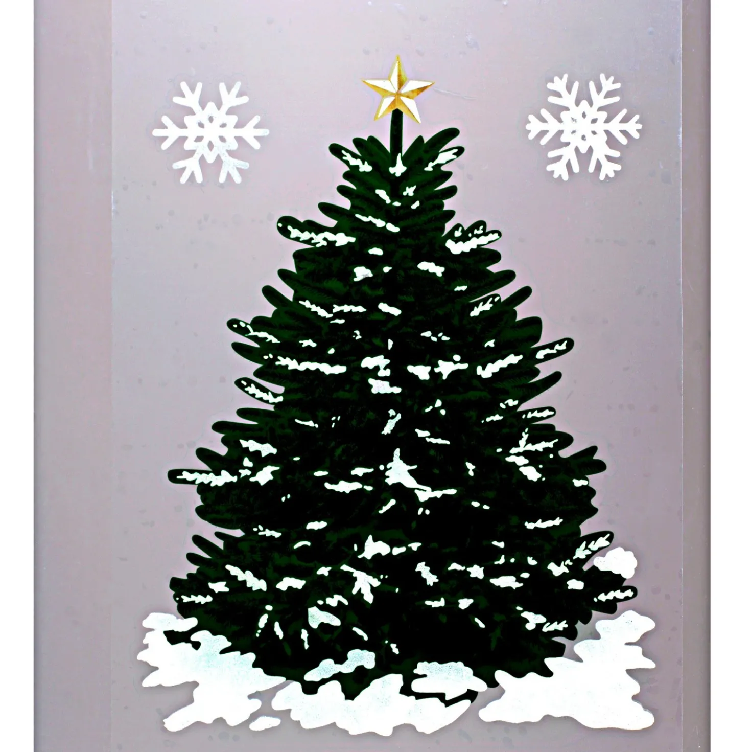 Fensterbild "Weihnachtsbaum" nachtleuchtend, 3-tlg.