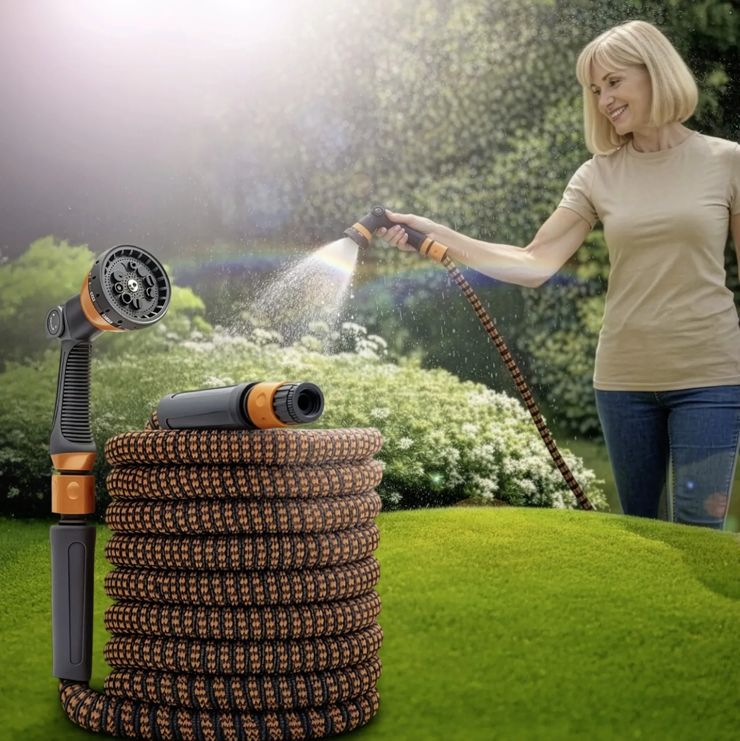 Flexibler Gartenschlauch "AquaXHose" 15m