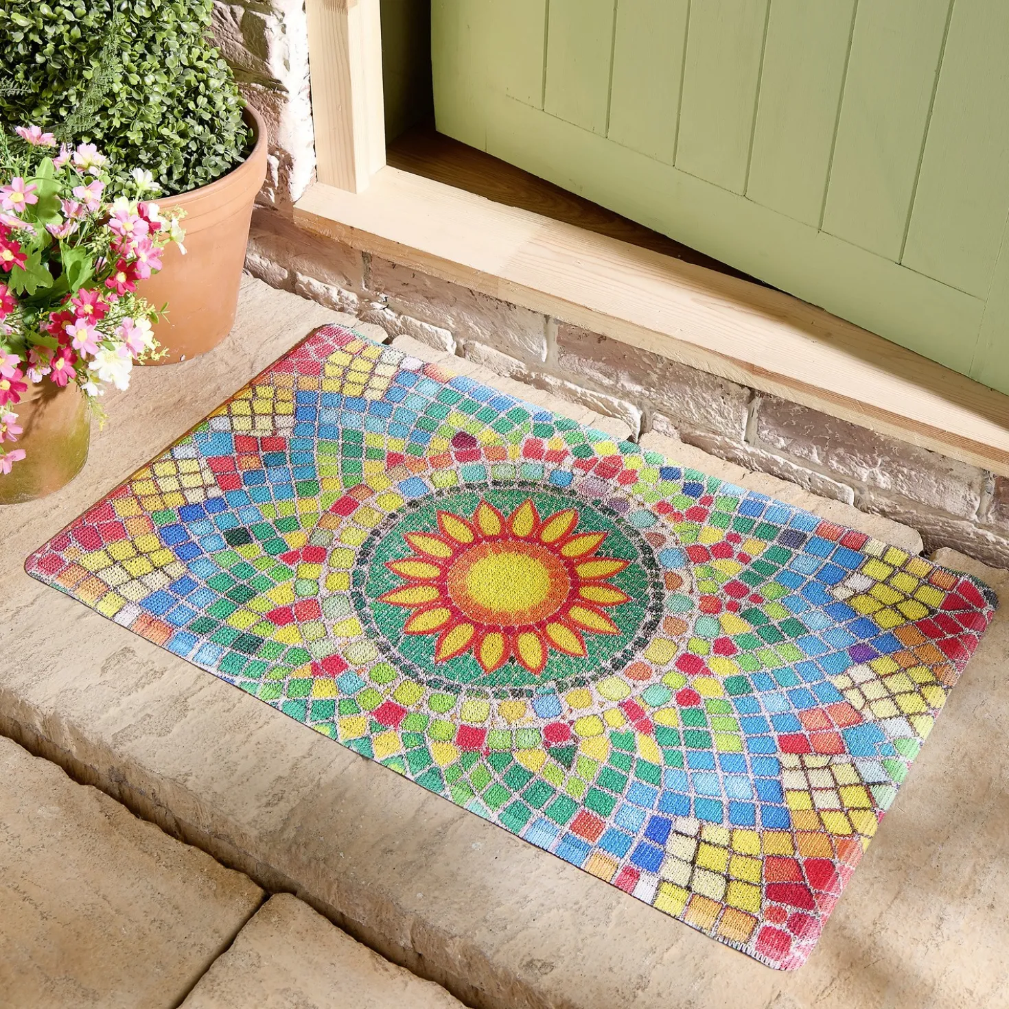 Fußmatte Mosaik-Sonne