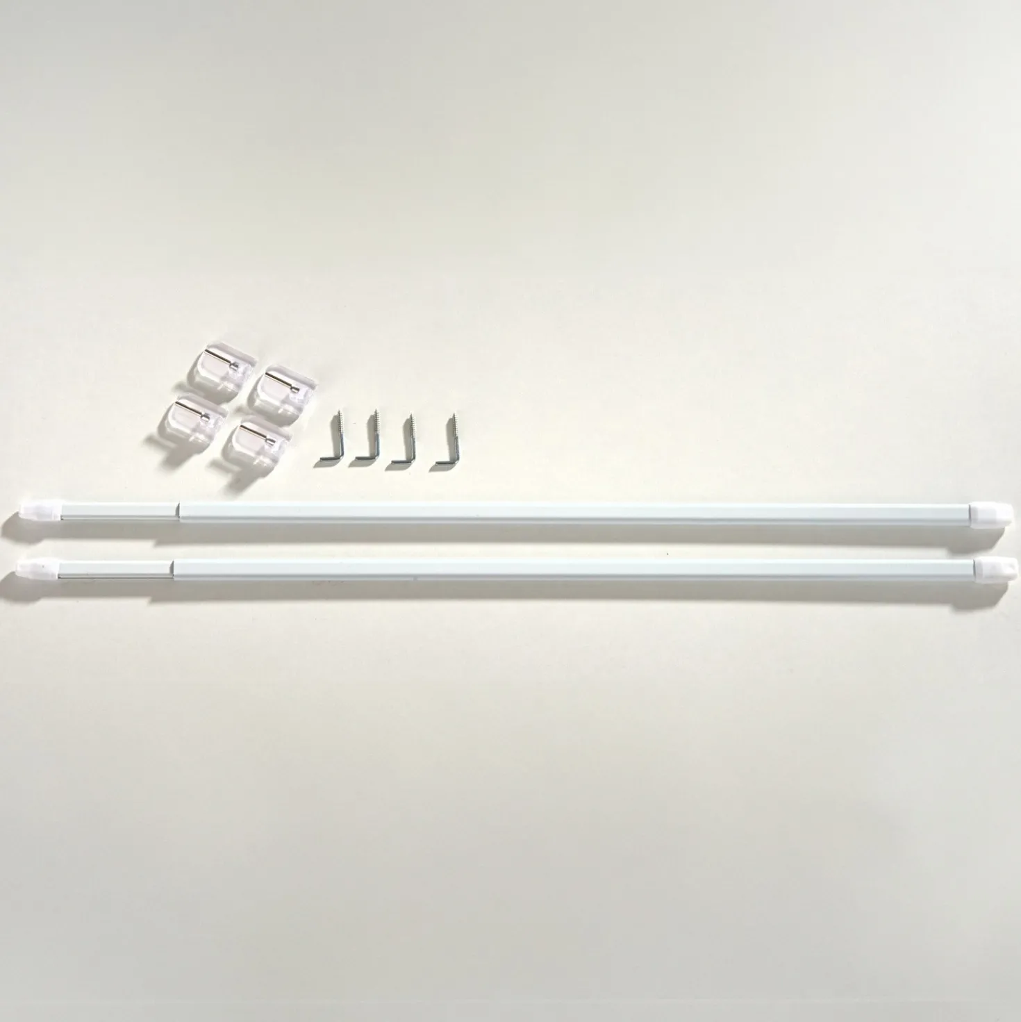 Gardinenbefestigung 2 Stangen + 4 Haken Größe S Clarsen