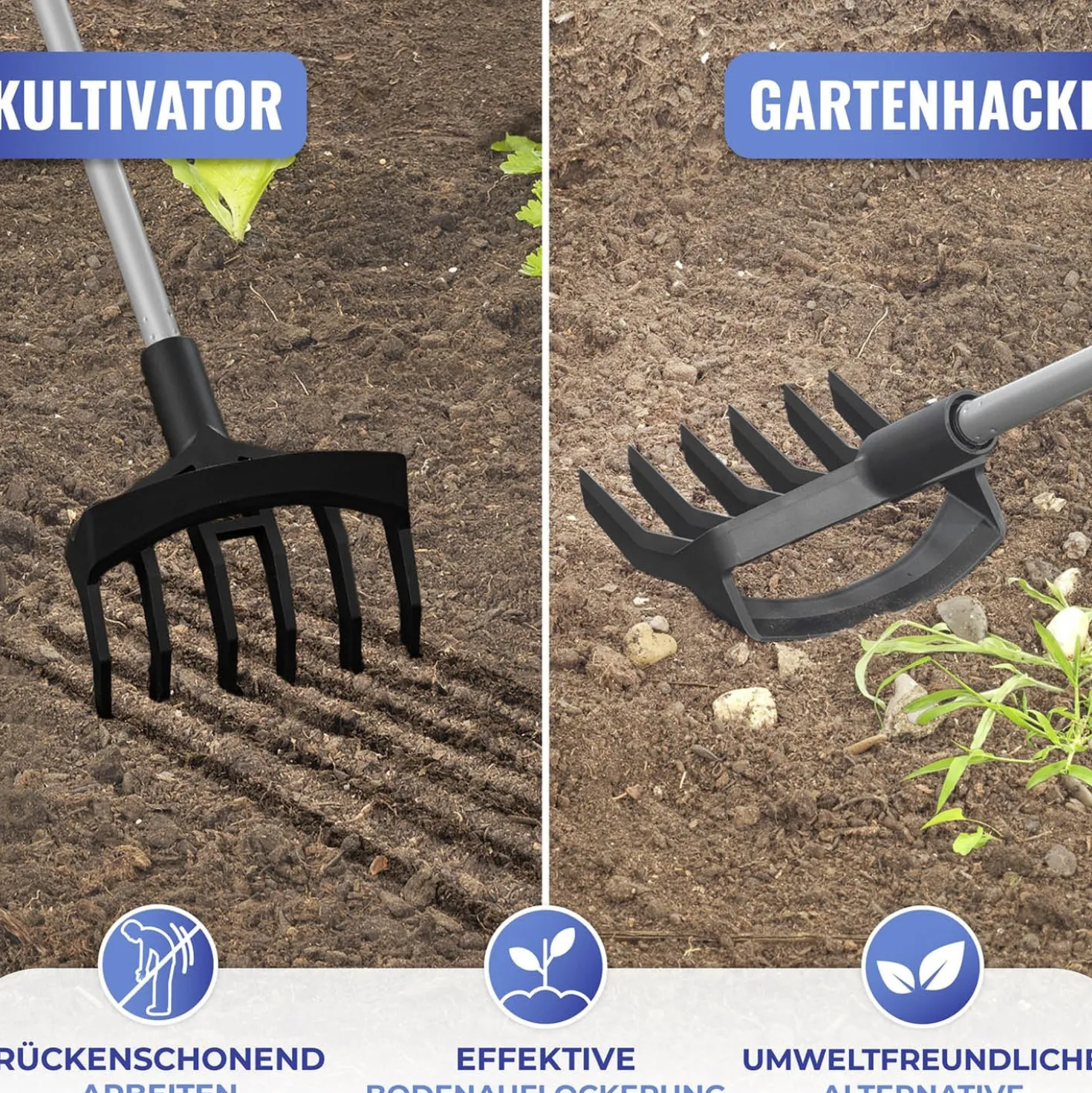 Gartenhacke & Kultivator 2-in-1 MAXIMEX