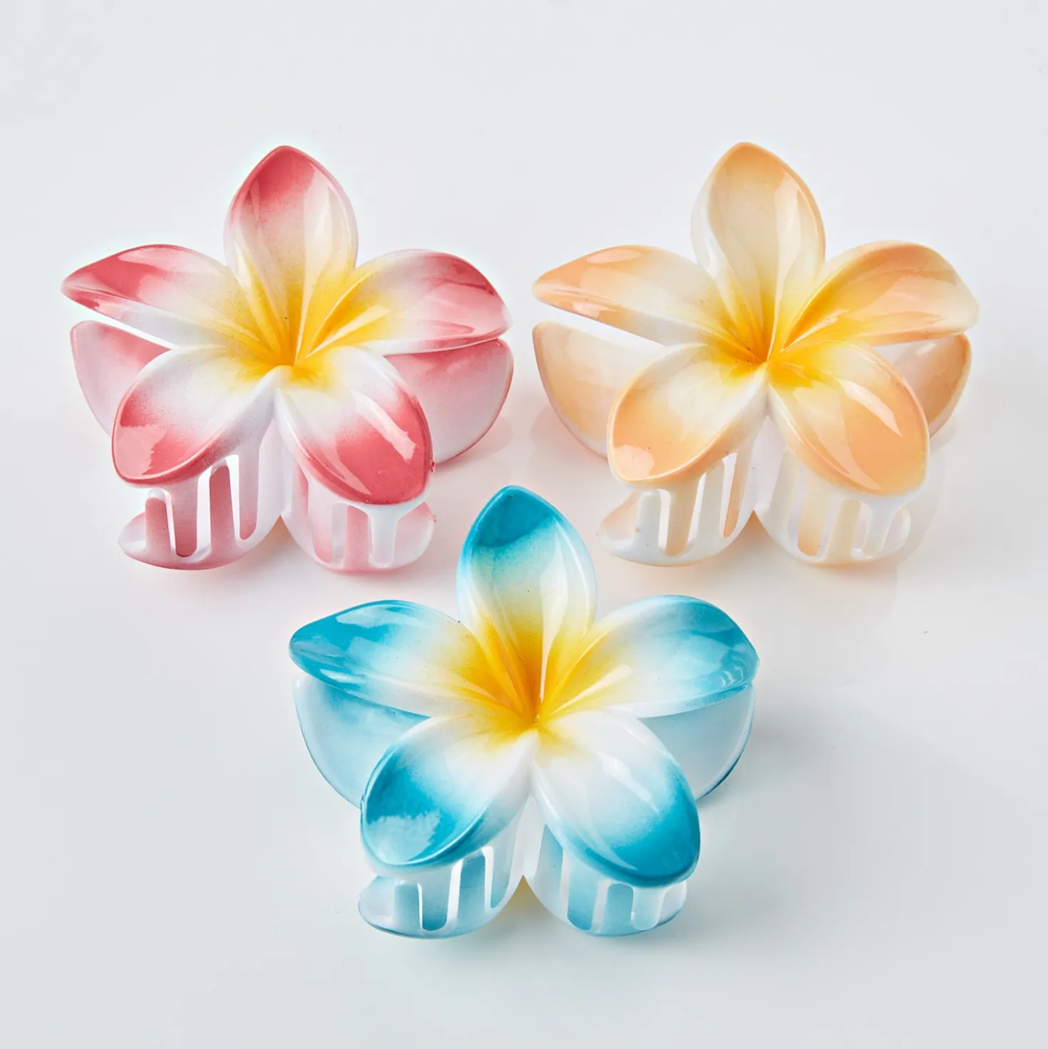 Haarklammern „Hibiskus” 3er-Set