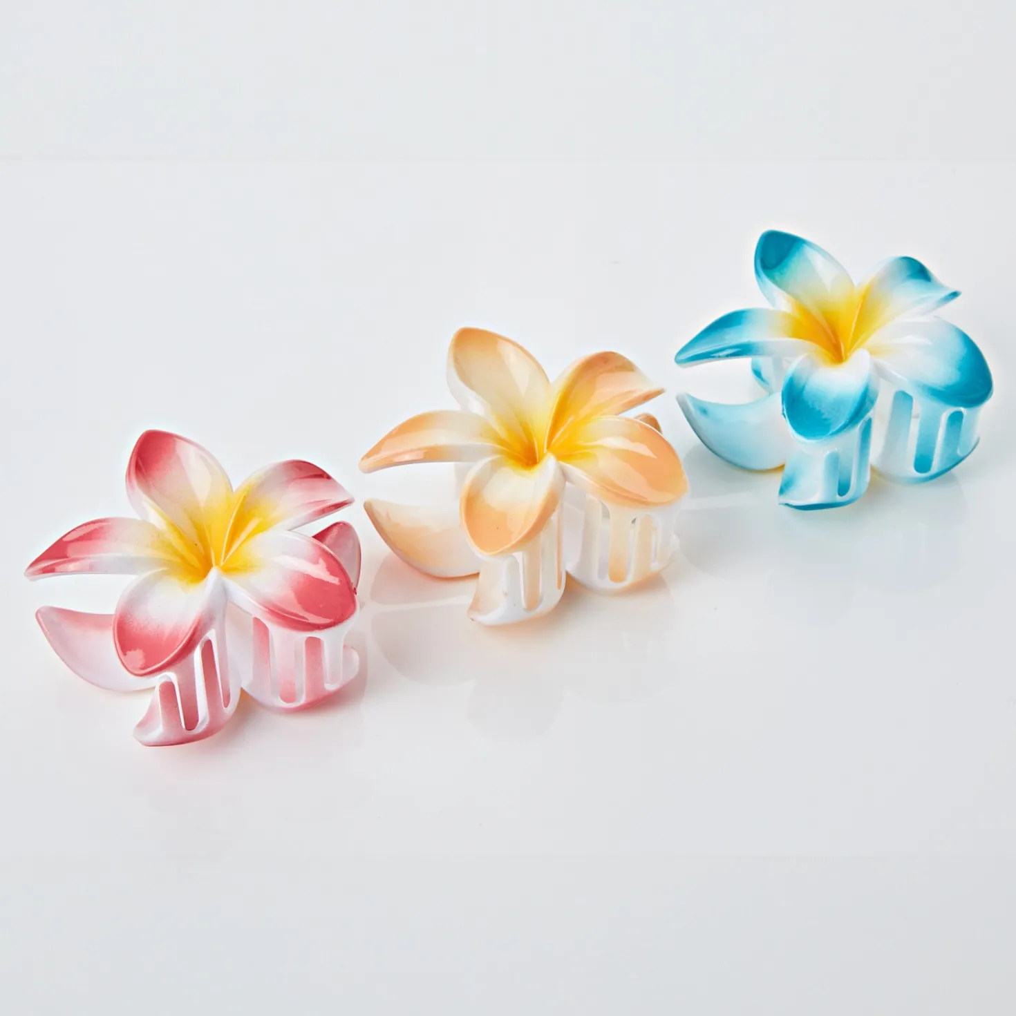 Haarklammern „Hibiskus” 3er-Set