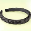 Haarreif "Zopf" schwarz 1,8 cm breit
