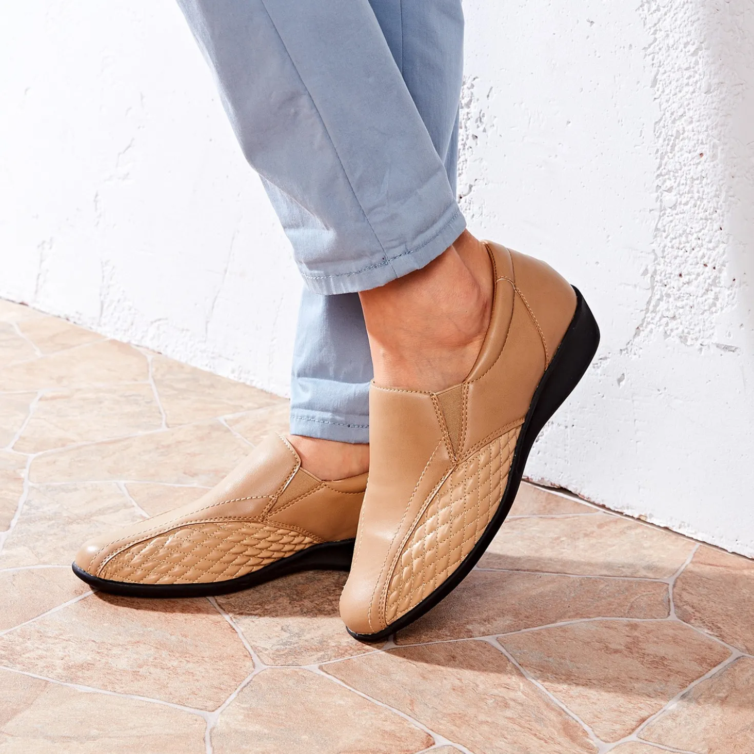 Hallux-Komfort-Schuh beige