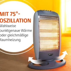 Halogen-Heizstrahler mit 3 Heizstufen Bergström