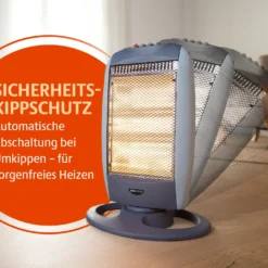 Halogen-Heizstrahler mit 3 Heizstufen Bergström