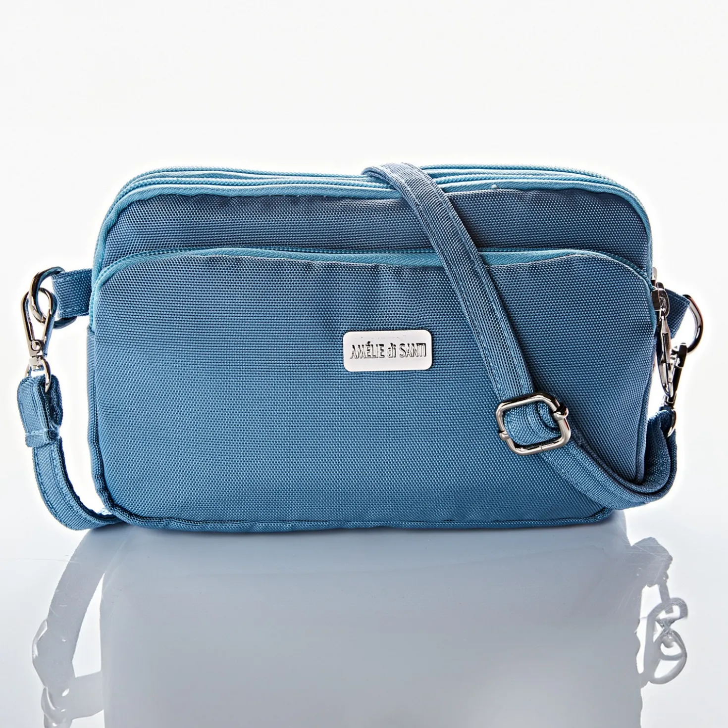 Handtasche "Raja" mit RFID-Schutz blau Amélie di Santi