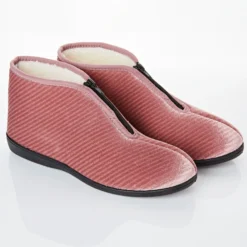 Hausschuh knöchelhoch Bootie puderrosa