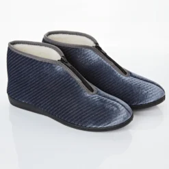 Hausschuh knöchelhoch Bootie blau