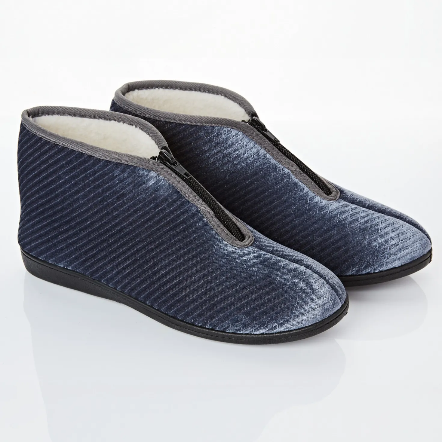 Hausschuh knöchelhoch Bootie blau