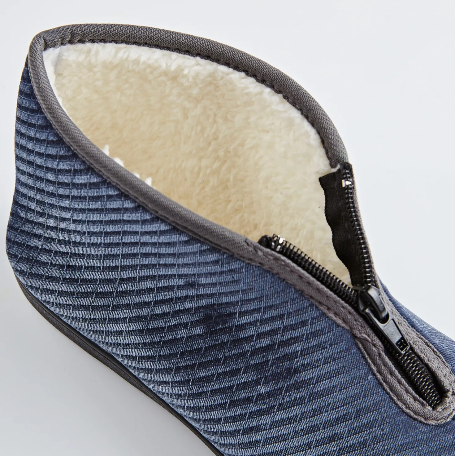 Hausschuh knöchelhoch Bootie blau