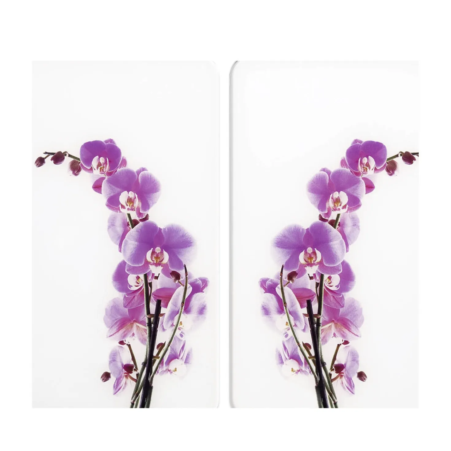 Herdabdeckplatten 2er Set Orchideenblüte WENKO
