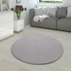 Hochflor-Teppich RABBIT 780 Grau Rund Paco Home