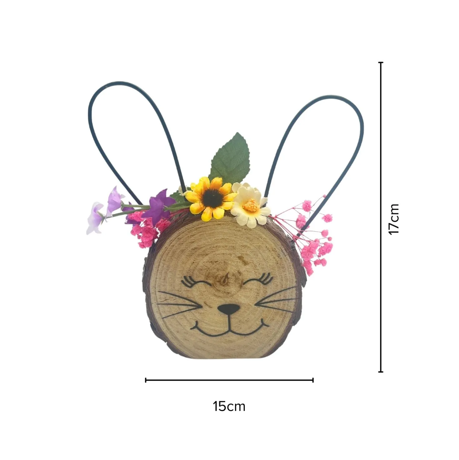 Holzdeko "Hasenköpfe" 3er-Set Eldo