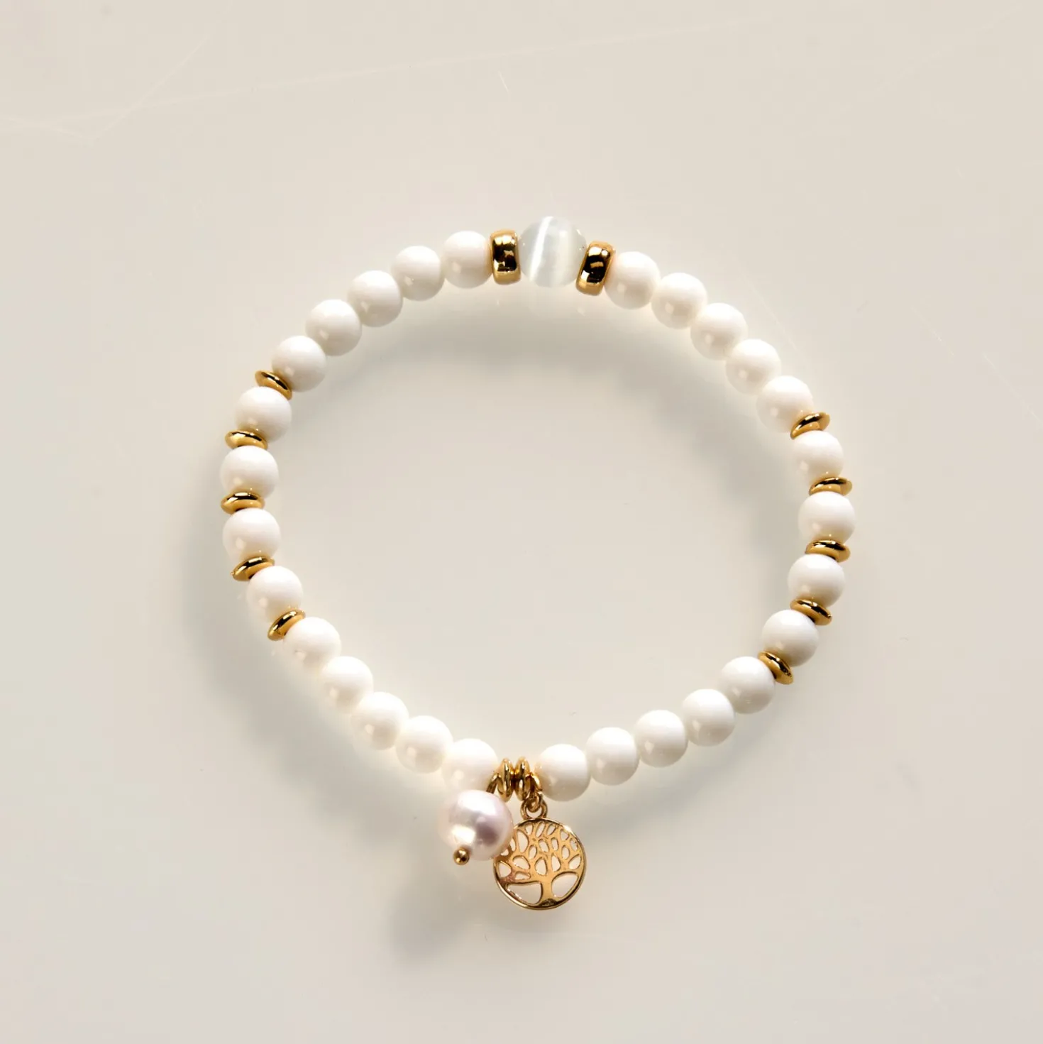Jade-Armband weiß Amélie di Santi