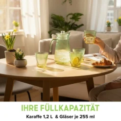 Karaffe + 4 Gläser 5-tlg. Eldo