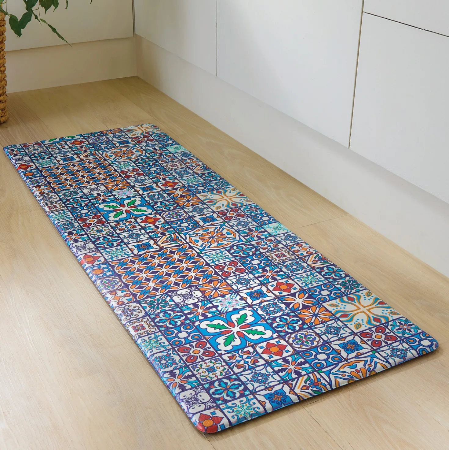 Küchenläufer Blumendesign Antirutsch 120x45cm