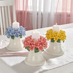 Kerzenhalter "Rosenblüten" blau Eldo