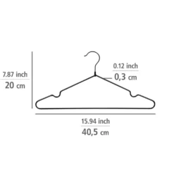 Kleiderbügel „Sascha“ Schwarz 20er Set WENKO