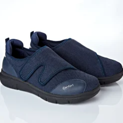 Komfort-Schuh mit Klettverschluss blau