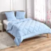 Kopfkissen versteppt hellblau 80x80cm Eldo