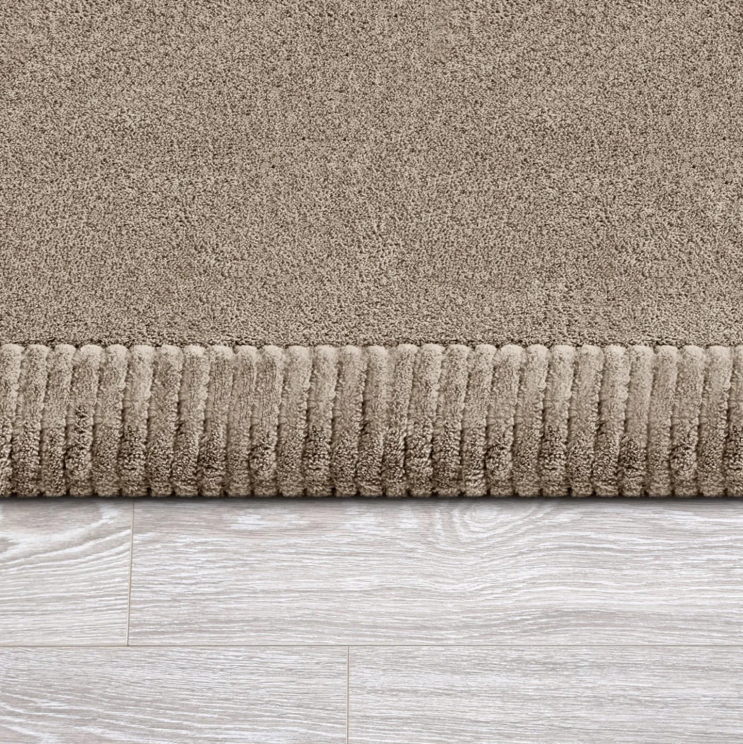 Kurzflor-Teppich TATAMI 475 Beige Rund Paco Home