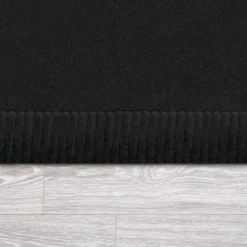Kurzflor-Teppich TATAMI 475 Schwarz Rund Paco Home