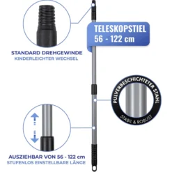 Laubrechen 3-in-1 mit Teleskopstiel MAXIMEX