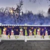 LED-Balkon Sichtschutz Schneemann, Gainsborough