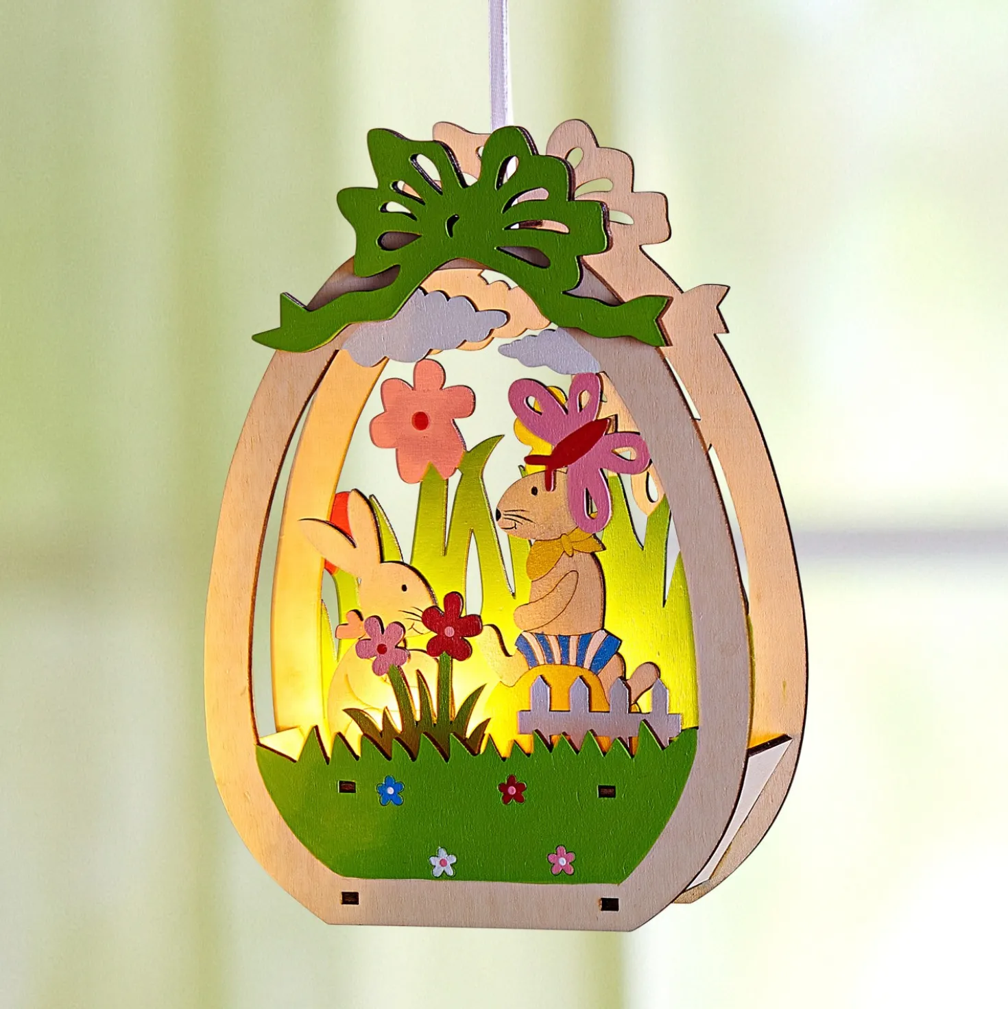 LED-Hänger "Osterei" grün Eldo