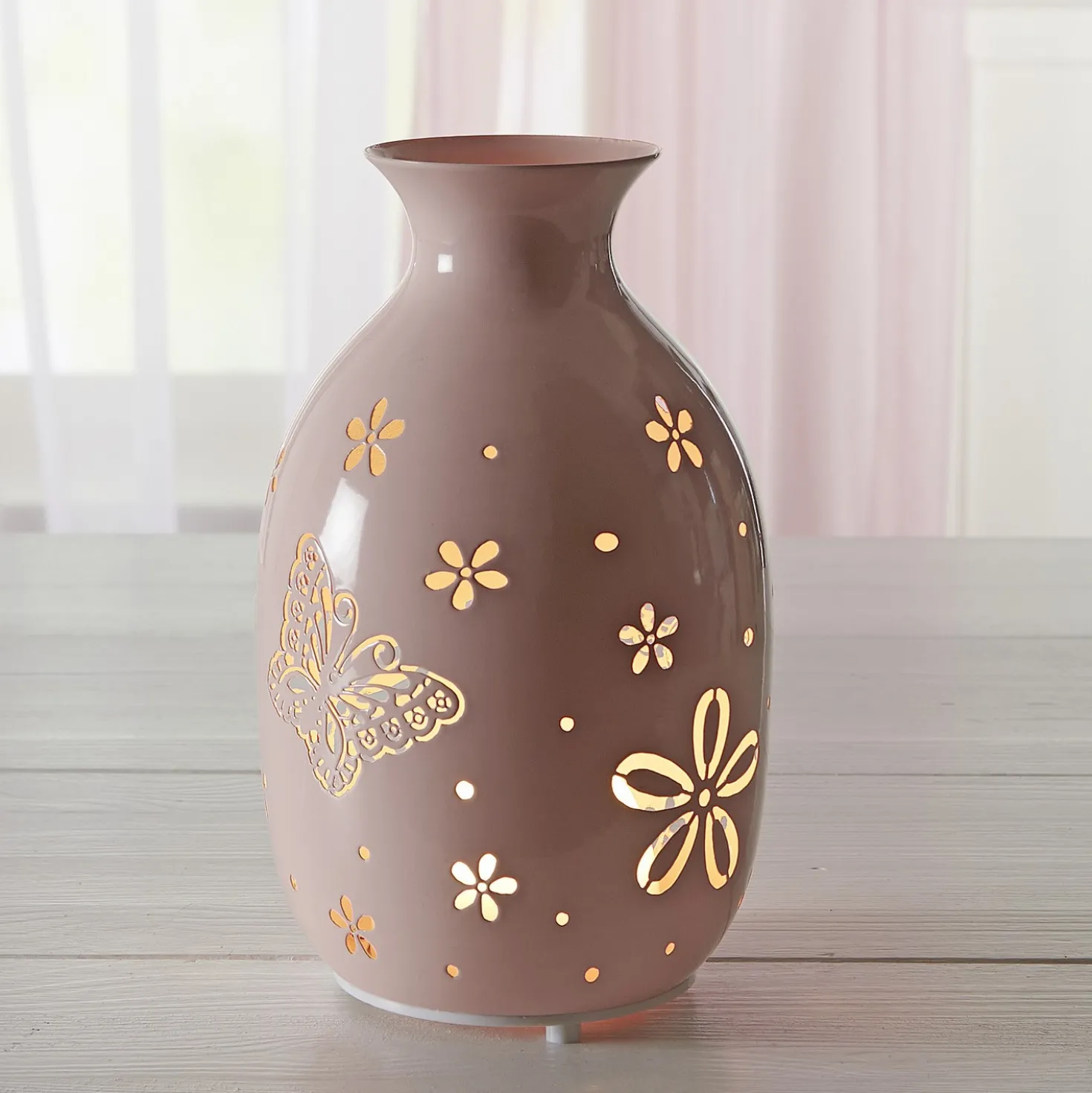 LED-Metallvase "Schmetterling" Eldo