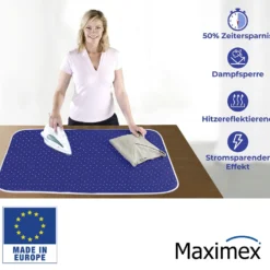 Maximex Dampf-Bügeldecke 130 x 65 cm, 50% Zeit- und Stromersparnis