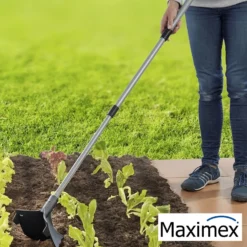 Maximex Gartenpflug inkl. Teleskopstiel, rückenschonender Pflug mit ausziehbarem Teleskopstiel