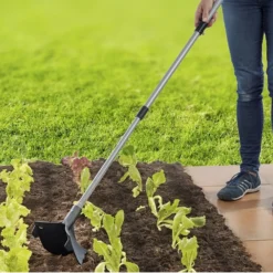 Maximex Gartenpflug inkl. Teleskopstiel, rückenschonender Pflug mit ausziehbarem Teleskopstiel