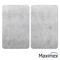 Maximex Glasabdeckplatten Universal Beton, 2er-Set, für alle Herdarten
