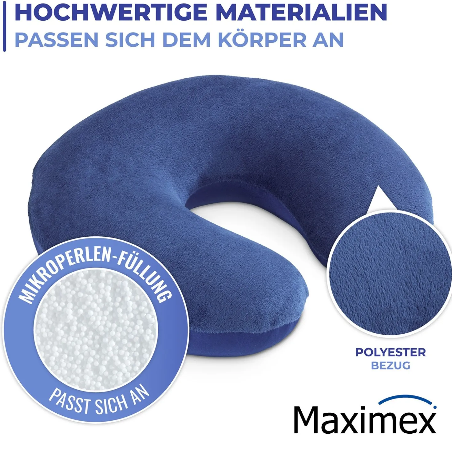 Maximex Reisekissen mit Nackenstütze 2-in-1