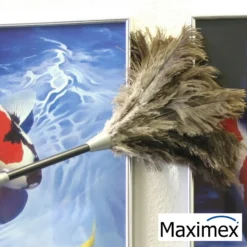Maximex Staub-Magnet mit verlängerbarem Teleskopstiel, Schwarz, ideal für schwer erreichbare Stellen
