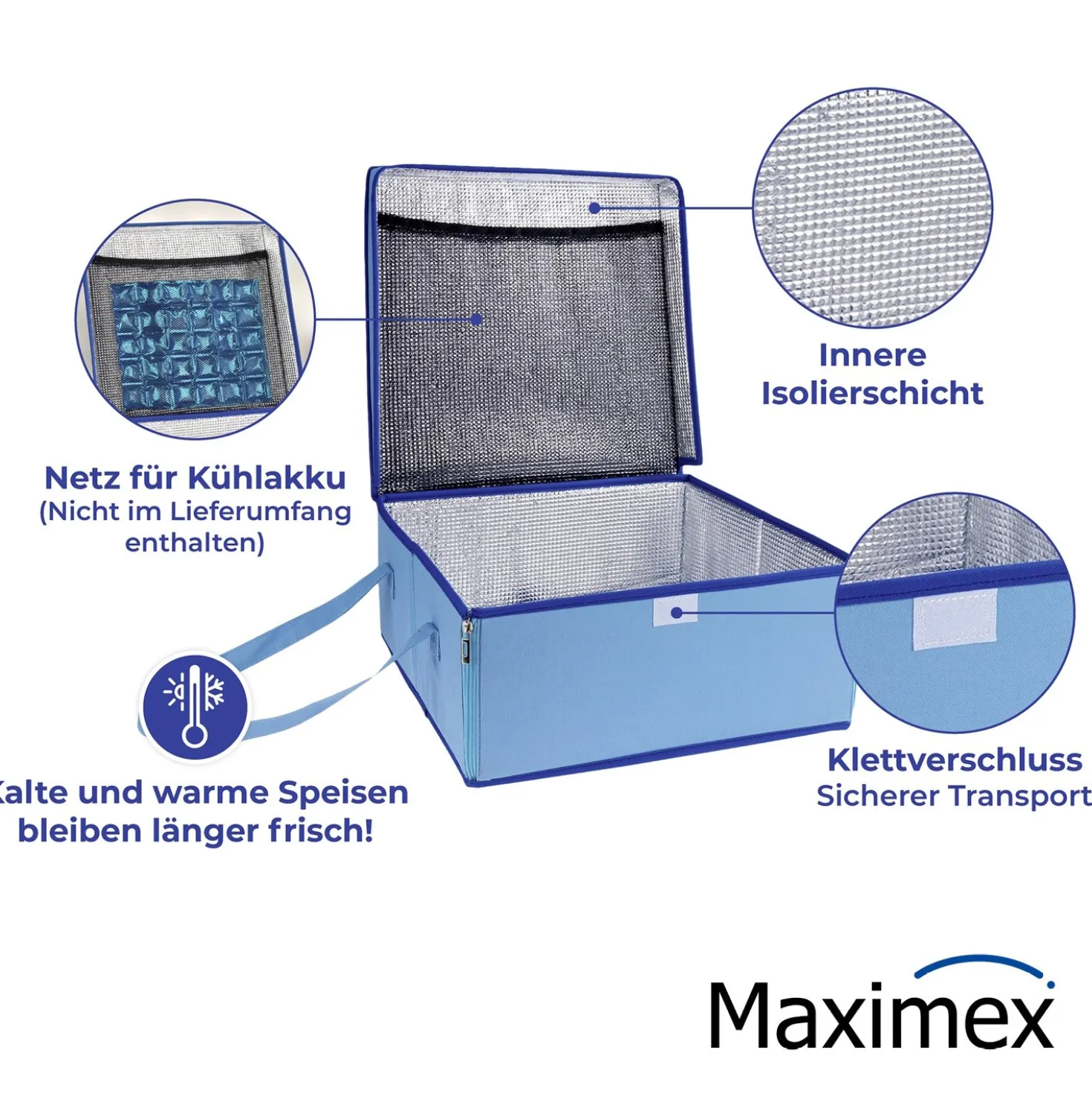Maximex Transport-Kühltasche, 38 x 17 x 38 cm
