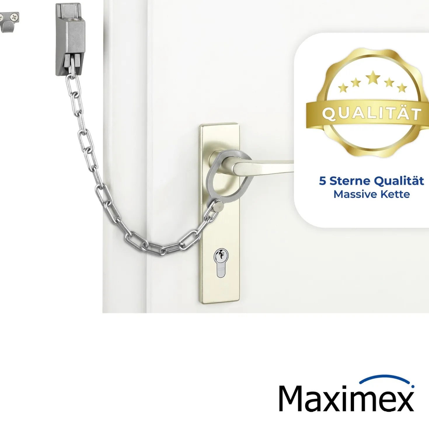 Maximex Türgriff-Kette abschließbar, kein Anbohren notwendig