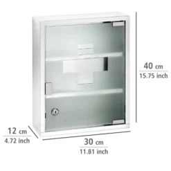 Medikamentenschrank Edelstahl glänzend 30 x 40 cm WENKO
