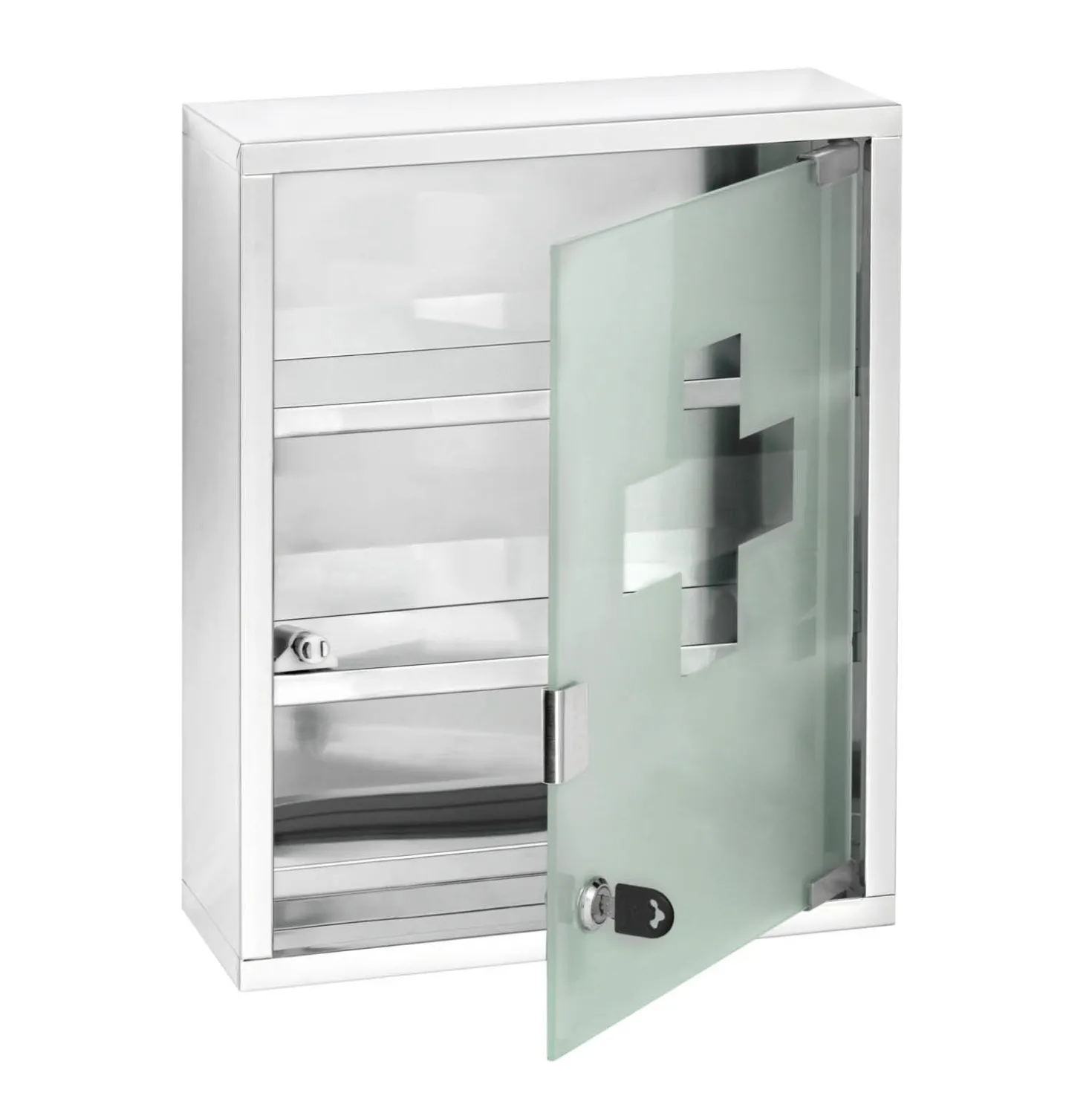 Medikamentenschrank Edelstahl glänzend 30 x 40 cm WENKO
