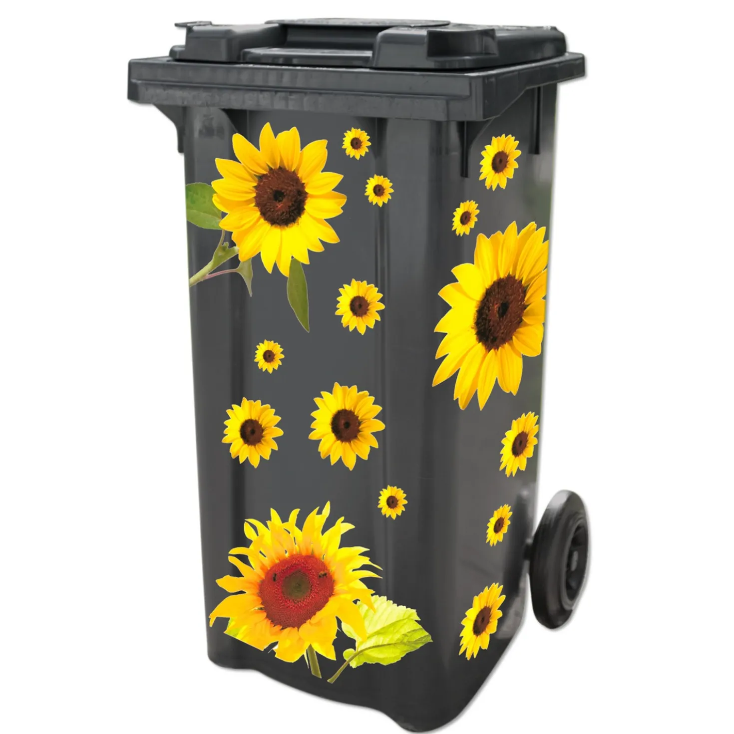 Mülltonnenaufkleber "Sonnenblumen", 15-tlg.
